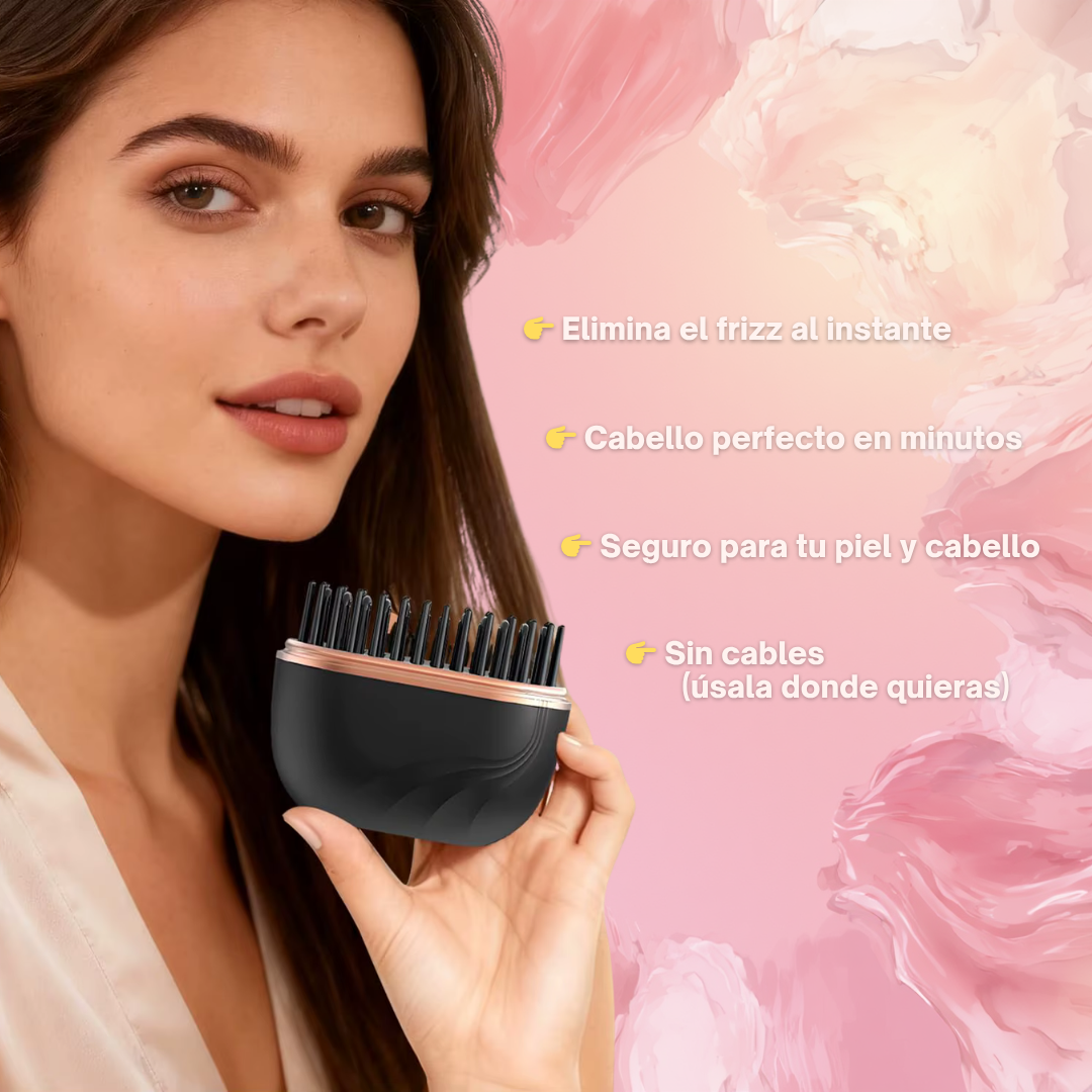 BLOVA GlowBrush® | Mini-cepillo Alisador Portátil.