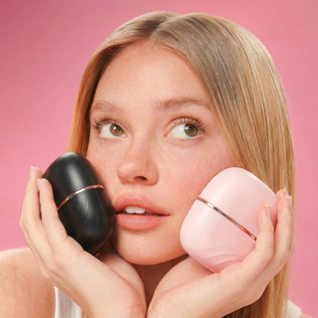 BLOVA GlowBrush® | Mini-cepillo Alisador Portátil.