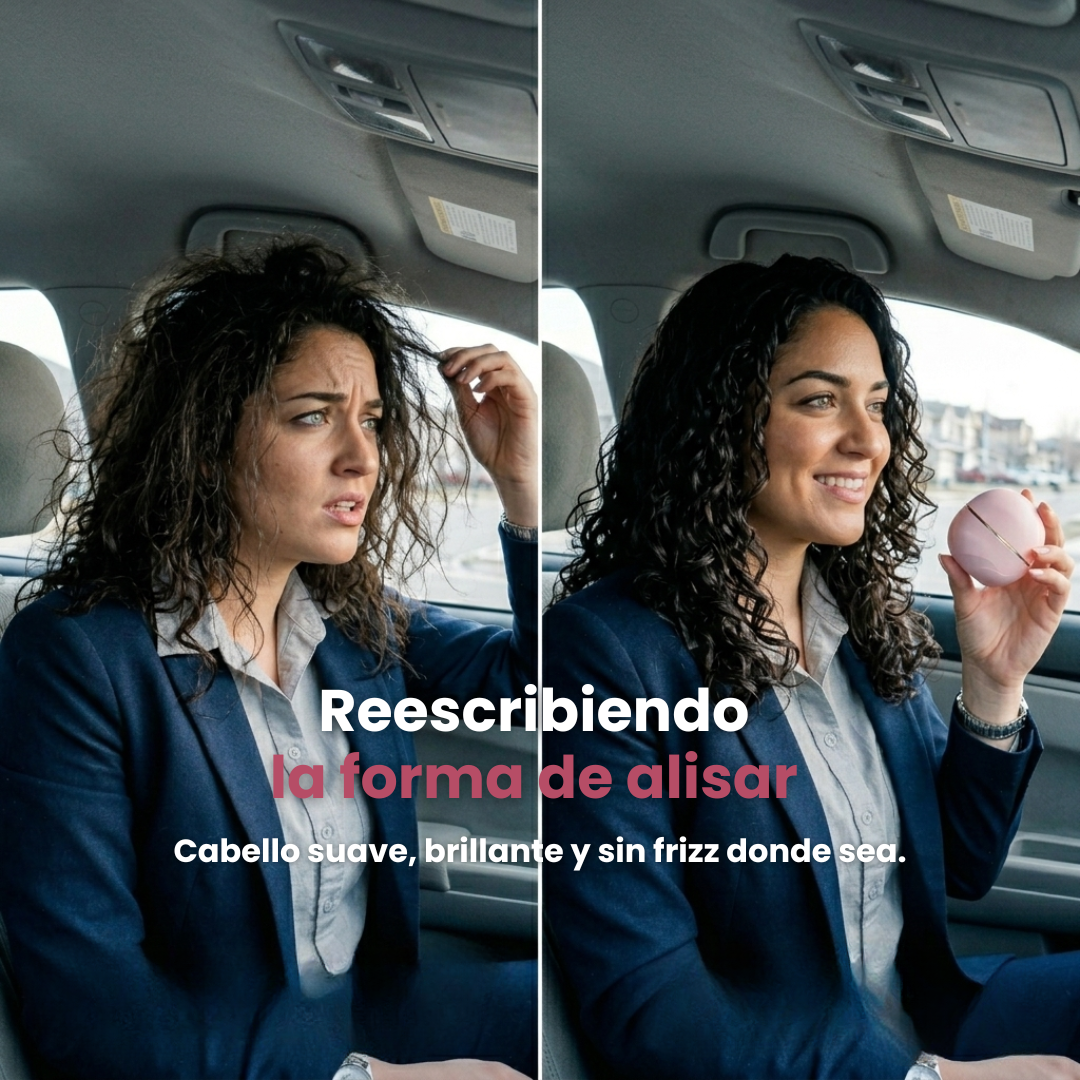 BLOVA GlowBrush® | Mini-cepillo Alisador Portátil.